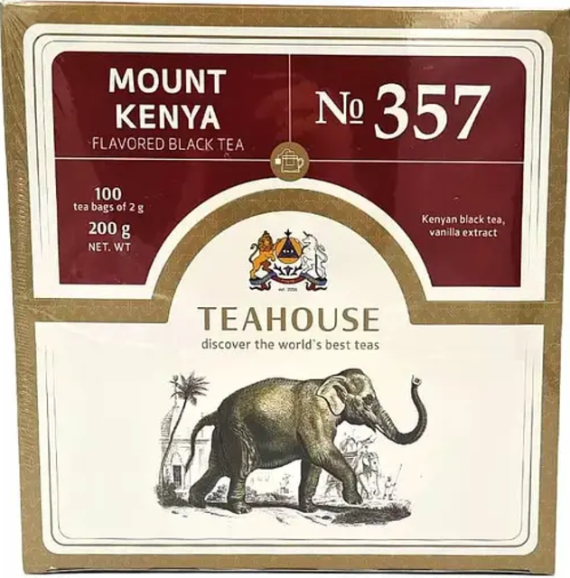 Чай чорний Teahouse Mount Kenya №357 байховий у саше 200 г (100 шт. х 2 г)